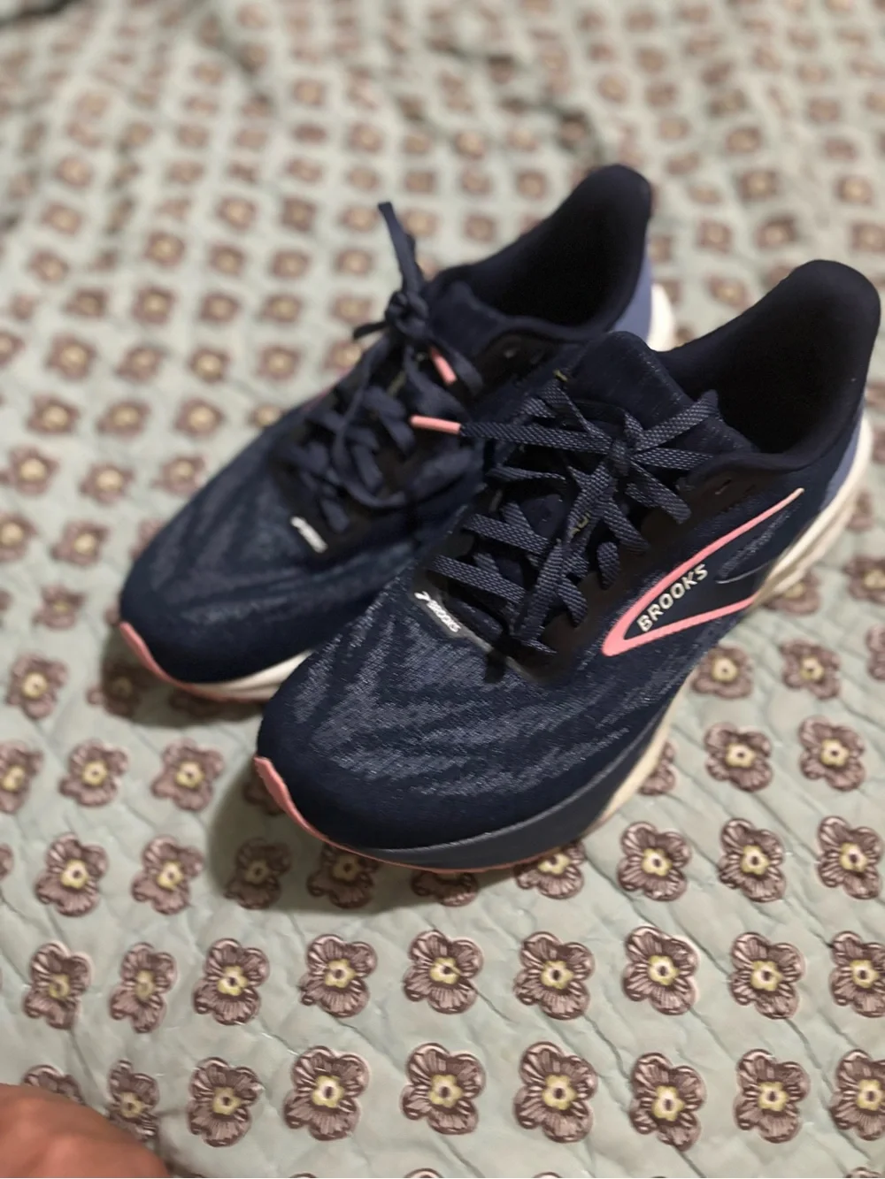 Brooks Women’s Athletic Shoes — Navy with Pink Highlights